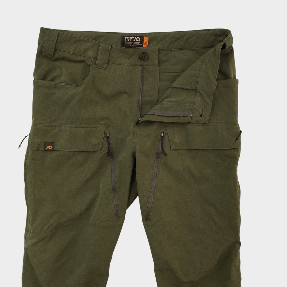 First Lite Trace Mens 32x32 Olive Green Hunting Outdoor Cargo Pants‎ Lightweight